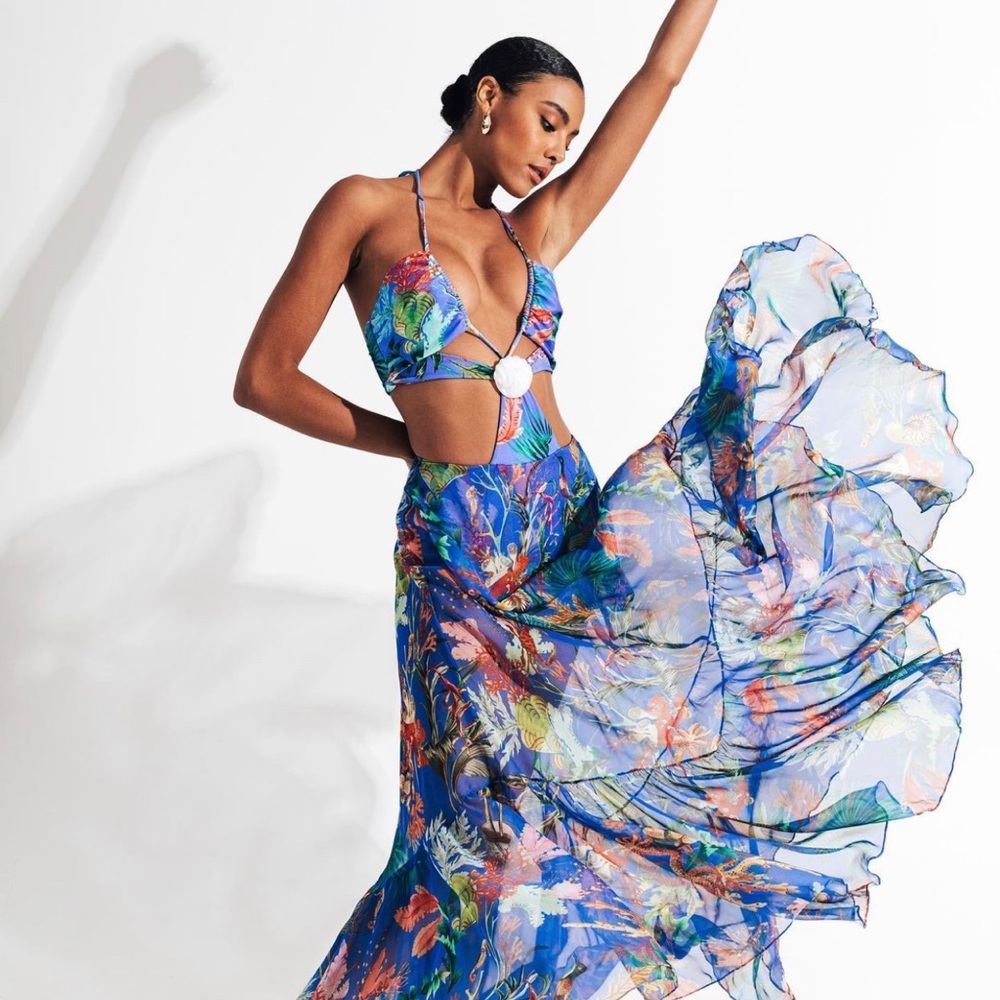 Patbo oasis cut out beach dress